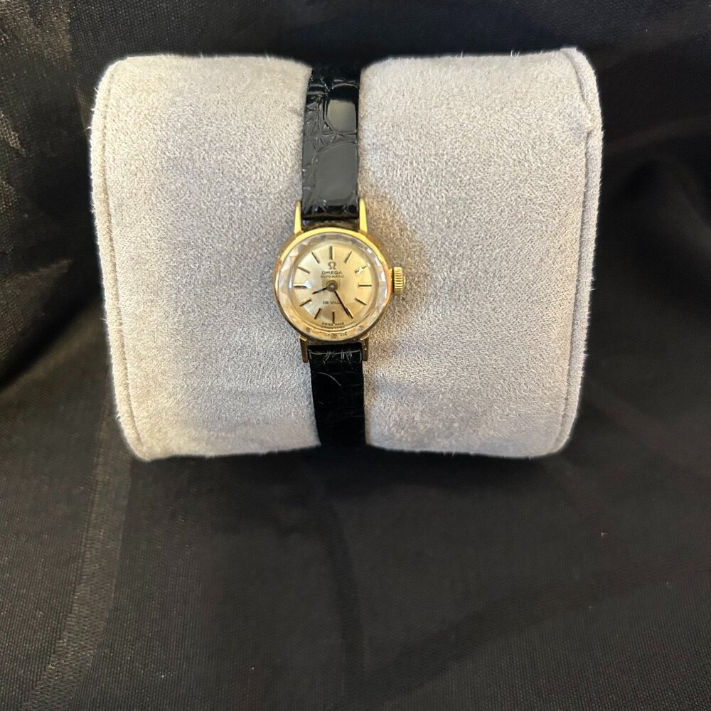 Omega De Ville Women's Cut Glass Vintage Watch